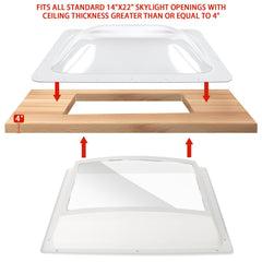 XMK RV skylight color option in smoke gray filters heat while preserving light