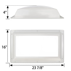 XMK skylight inner dome with pre-drilled holes eases quick installation.
