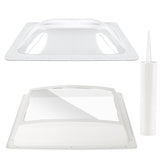 XMK RV skylight outer dome 14x22-4 with UV protection for brighter interior lighting