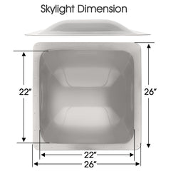 XMK RV skylight replacement fits 22x22 openings for secure, weather-ready RV ceilings.