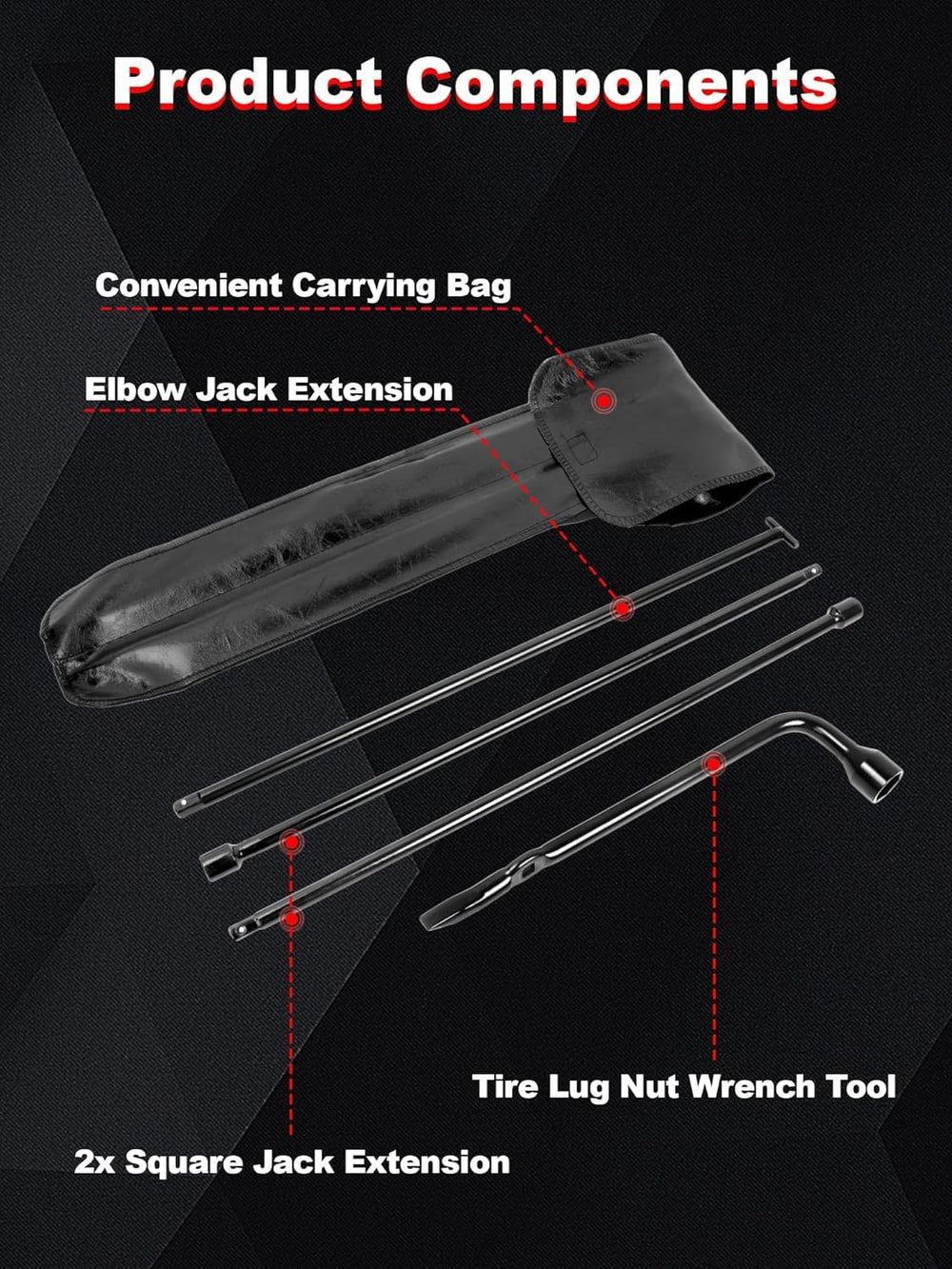 Xongjojo spare tire tool kit contents display highlights essential tools