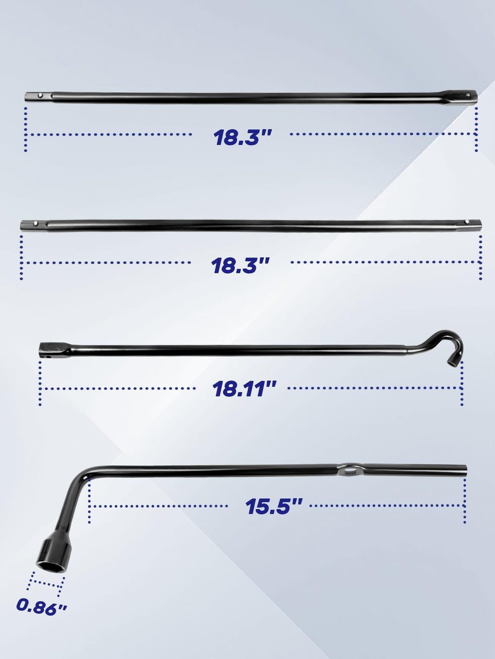 Xongjojo spare tire tool kit side view showing compact organization for roadside fixes
