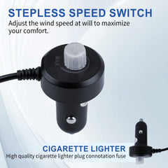 XOOL Clip Car Fan features a 6.5-foot cord for flexible placement.