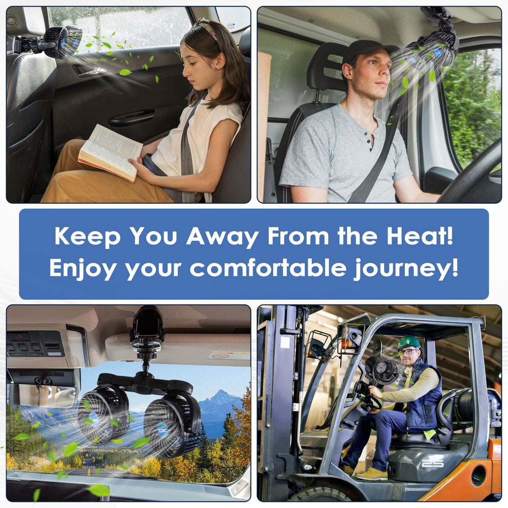 XOOL Clip Car Fan compact design for easy storage