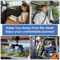 XOOL Clip Car Fan compact design for easy storage