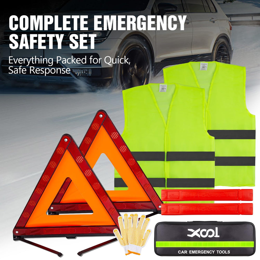 XOOL reflective triangles visible in fog and rain