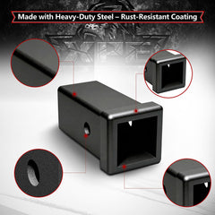 XPE 5/8-inch hitch pin hole pre-drilled for easy installation.