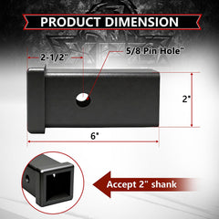 XPE 2x2 receiver opening for secure hitch integration.