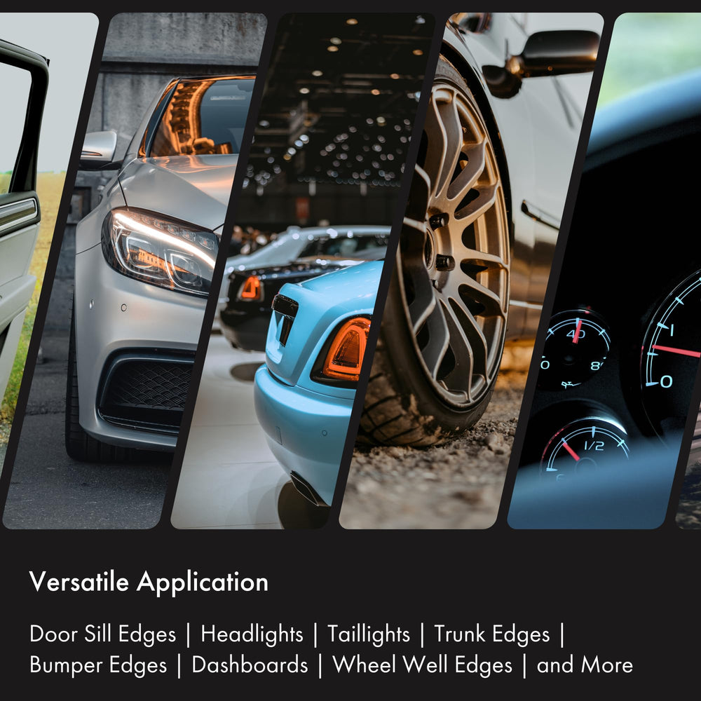 XPEL clear coat finish shine on the door sill protector