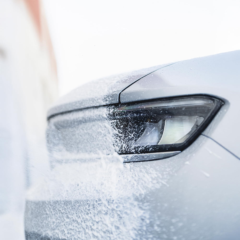 XPEL Foam Soap used with a foam cannon for broad coverage and speed.