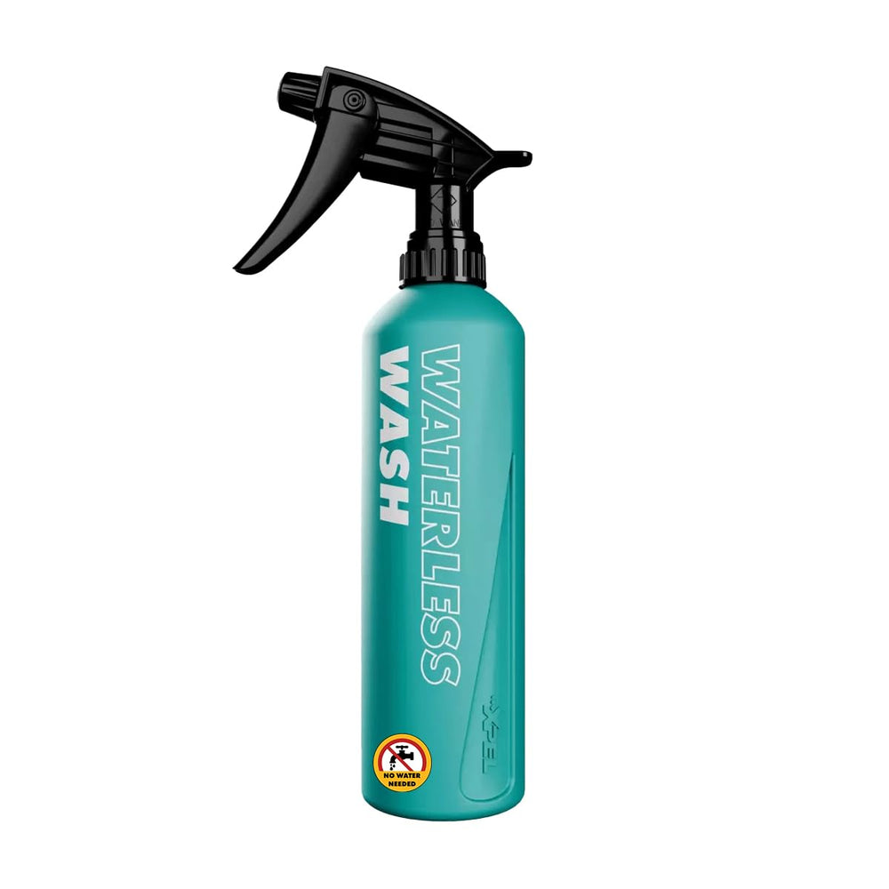 XPEL SiO₂ Waterless Wash spray demonstrates quick cleaning and protective gloss.