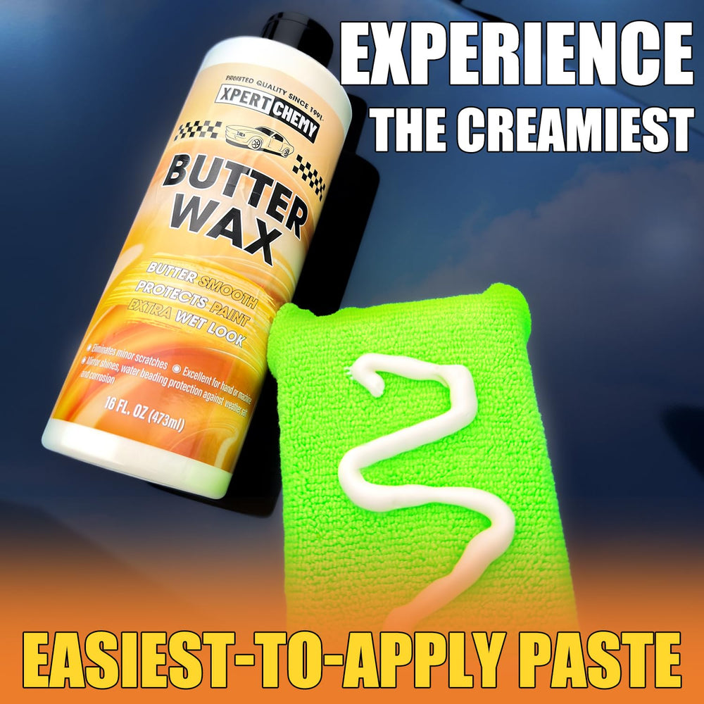 XPERTCHEMY Butter Wet Wax enhances water beading on vehicle finish