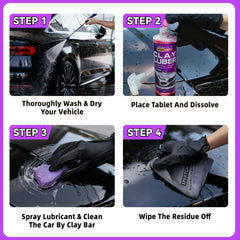 XPERTCHEMY spray bottle with detailing solution for effortless clay lubrication.