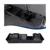 XPHAZZ rear underseat storage for RAM 1500 Crew Cab keeps tools organized.