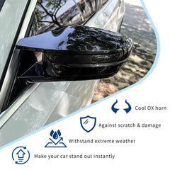 XPHAZZ side mirror cover gloss black, rear view, maintains sleek appearance