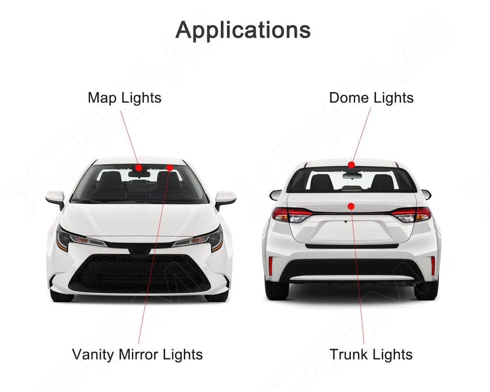 Xpismii Accord map light LED bulbs provide crisp reading light