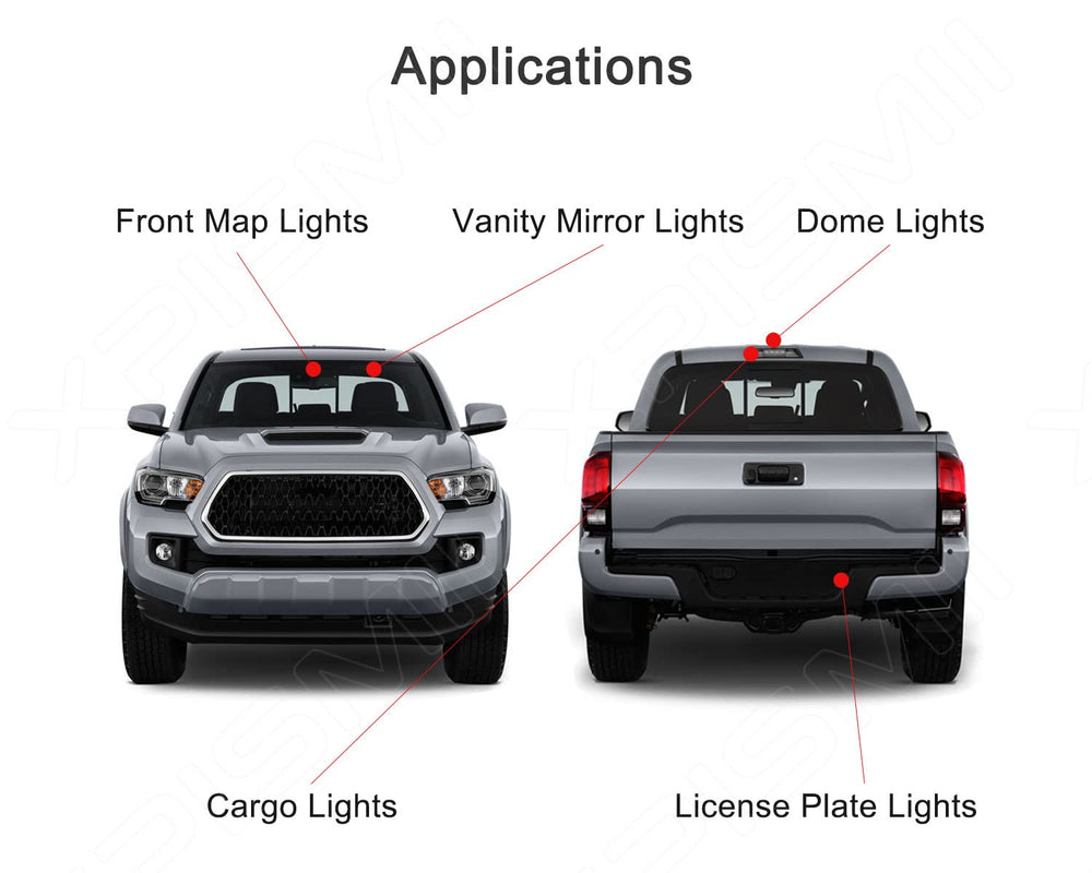 Xpismii vanity mirror LED lights for Silverado/Sierra, crisp illumination for grooming