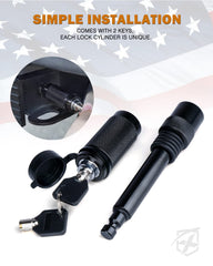 Xprite aluminum hitch cover with rubber gasket reduces rattling.