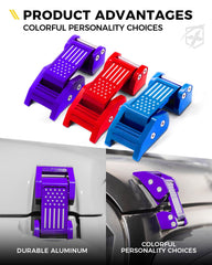 Xprite hood latch kit for JK and JL with included mounting hardware.