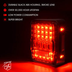 Xprite JK tail light brake and turn signals with plug-and-play design