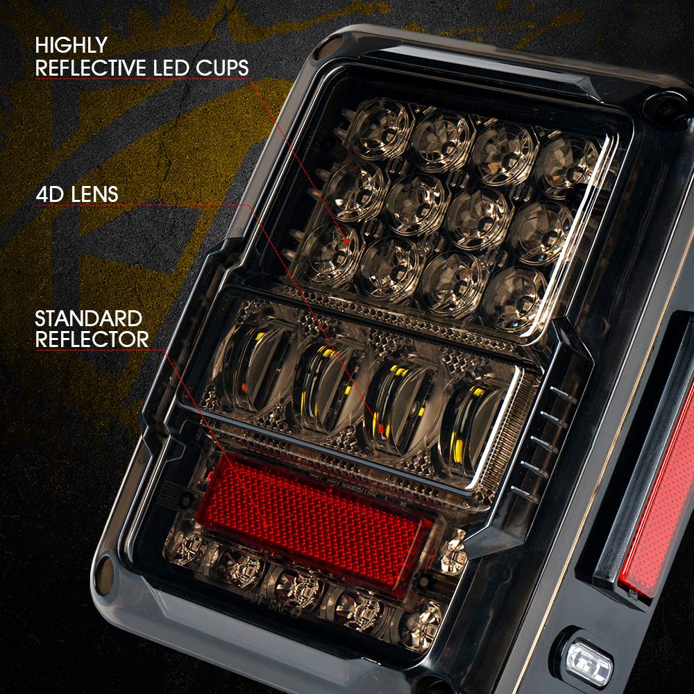 Xprite JK tail light reverse light for easy backing in low light