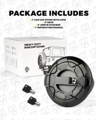Xprite locking gas cap cover durable ABS construction for rugged use