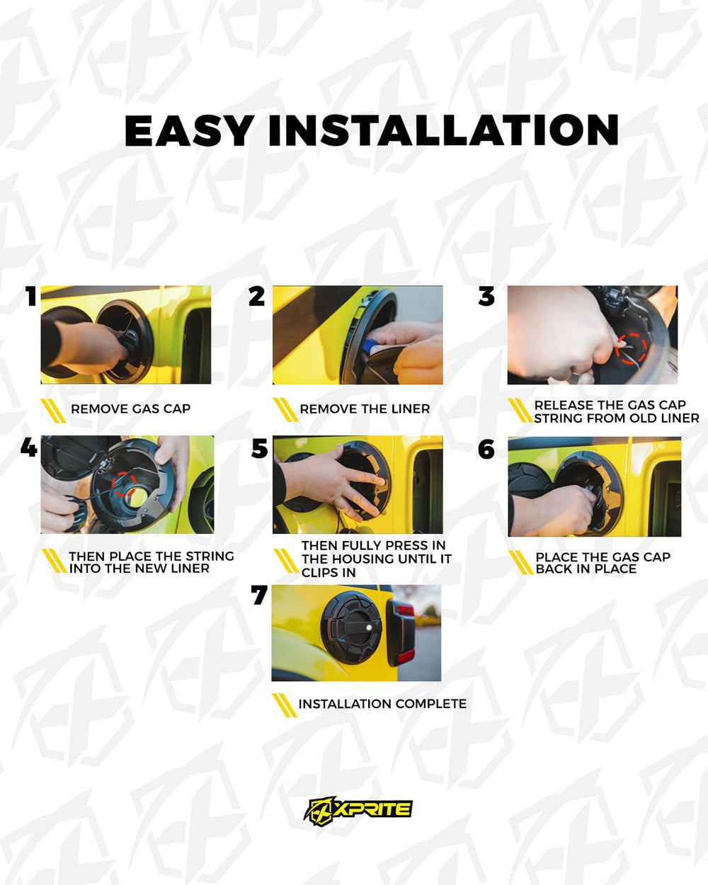 Xprite locking gas cap cover easy installation demonstrates quick upgrade
