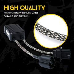 Jeep model with H13 bulbs using Xprite Reflex harness for LED upgrade
