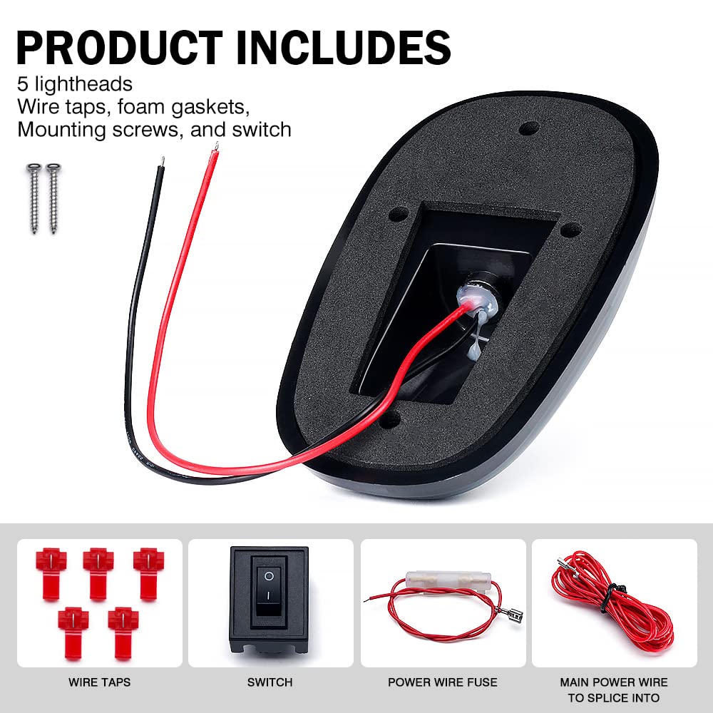 Xprite weatherproof rooftop light mounting on curved cab roof