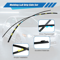 XQSMWF drip side molding close-up shows clean edge finish and alignment in Civic.