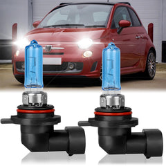 XRDHJI 9012 headlight bulbs pack for Fiat 500 improve night visibility