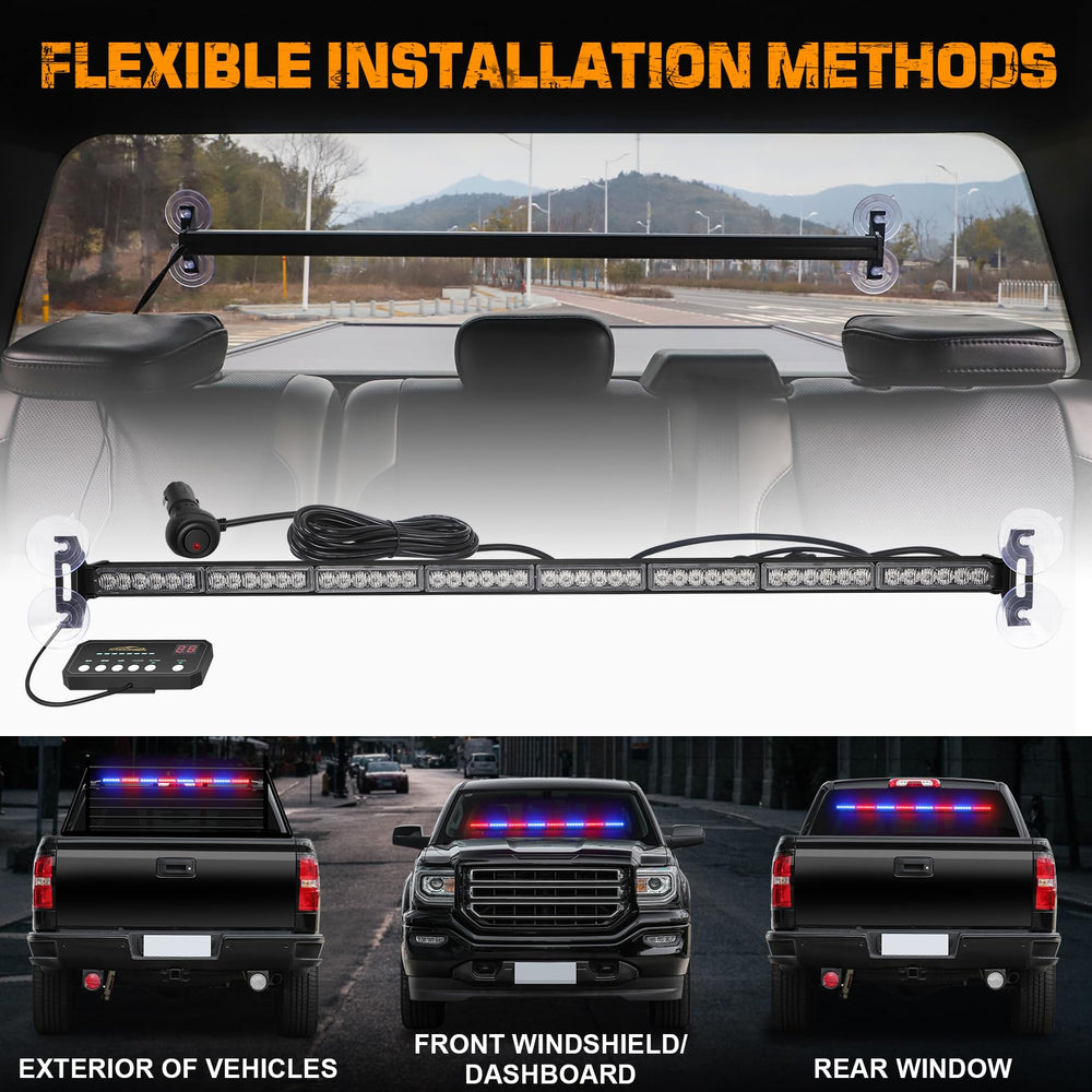XRIDONSEN 35-inch traffic advisor mounting options for interior and exterior installation