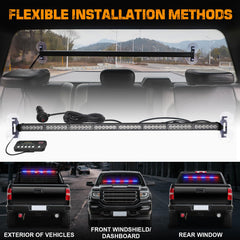 XRIDONSEN 35-inch traffic advisor mounting options for interior and exterior installation