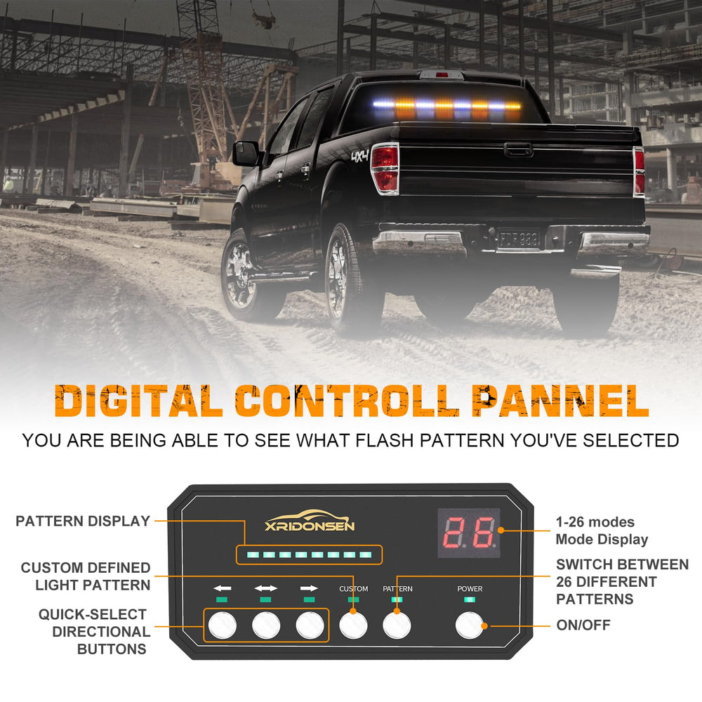 XRIDONSEN amber-white lights clearly signal hazards during daytime driving