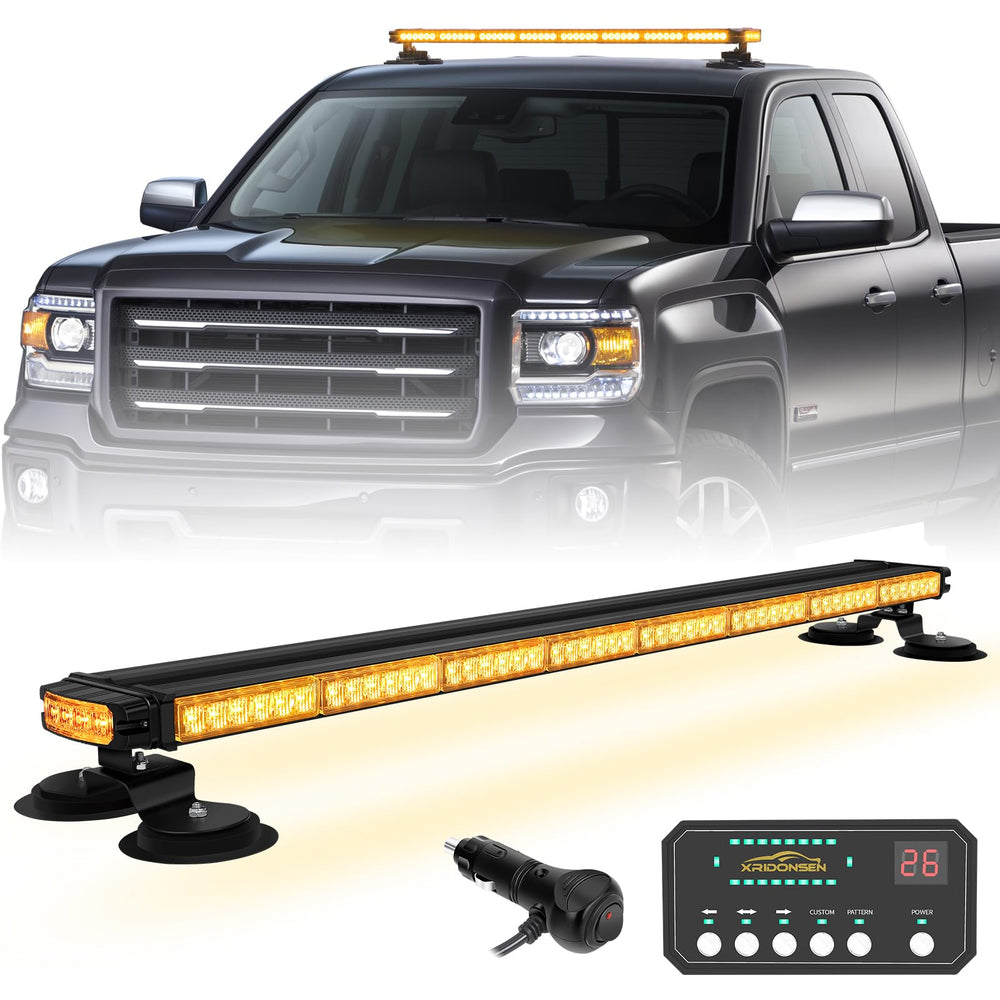 XRIDONSEN 37-inch roof-top strobe amber lights improve daytime visibility