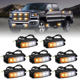 XRIDONSEN 8PCS sync truck grill lights front view improve daytime and nighttime visibility
