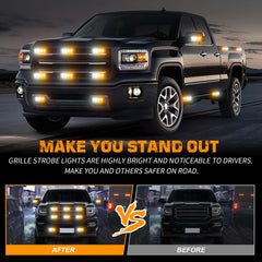 XRIDONSEN grill lights installation image showing easy surface mounting