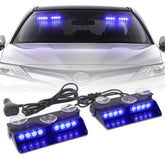 XRIDONSEN blue emergency dash light front view boosts visibility during emergencies