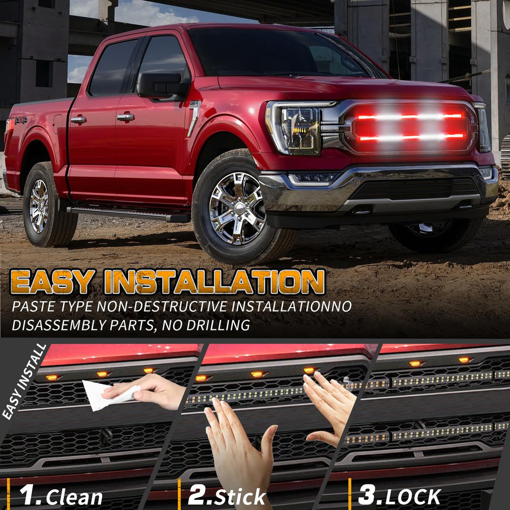 XRIDONSEN quick-install emergency lights install without drilling.