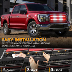 XRIDONSEN quick-install emergency lights install without drilling.