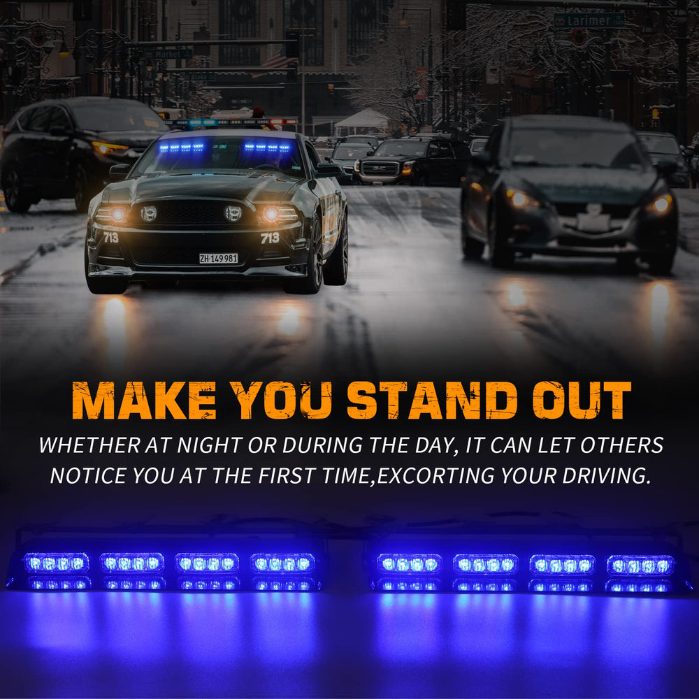 XRIDONSEN emergency dash light mounted on rear windshield for conspicuous signaling