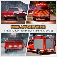 XRIDONSEN tailgate emergency light strip suited for hazard, first responder, tow trucks, and off-road vehicles