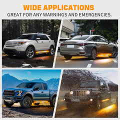 XRIDONSEN versatile hazard lights suit trucks, SUVs, and construction vehicles.