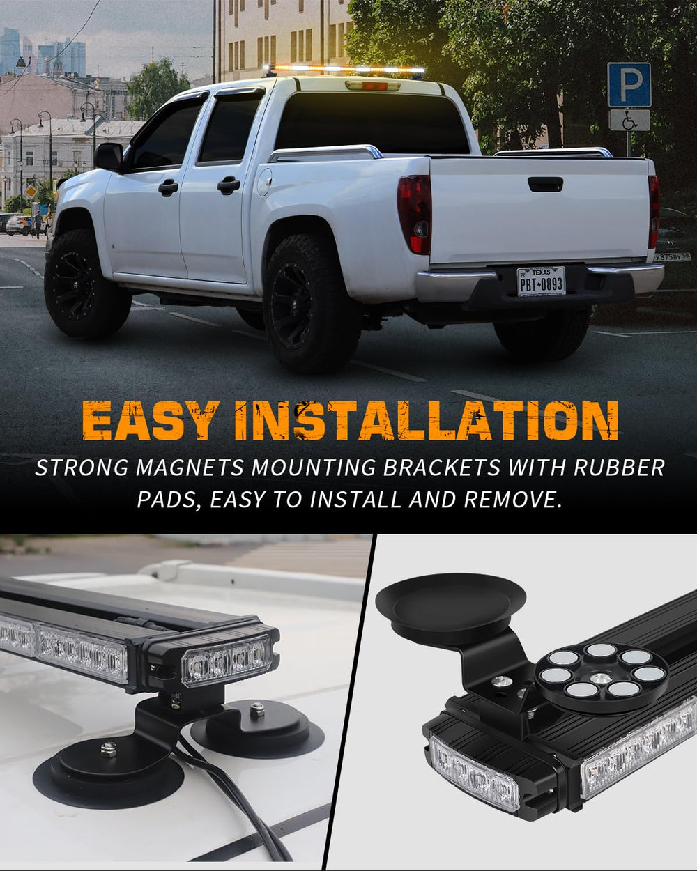 XRIDONSEN IP67 waterproof strobe bar withstands rain and snow