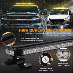 XRIDONSEN magnetic suction mount secures the light without roof damage.