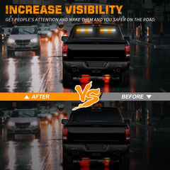 XRIDONSEN traffic advisor light bar rear view showing dual color signaling for safety