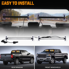 XRIDONSEN light bar with suction cups for stable windshield mounting
