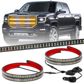 XRIDONSEN truck grill lights strip 360 LED for high daytime visibility and warning alerts.