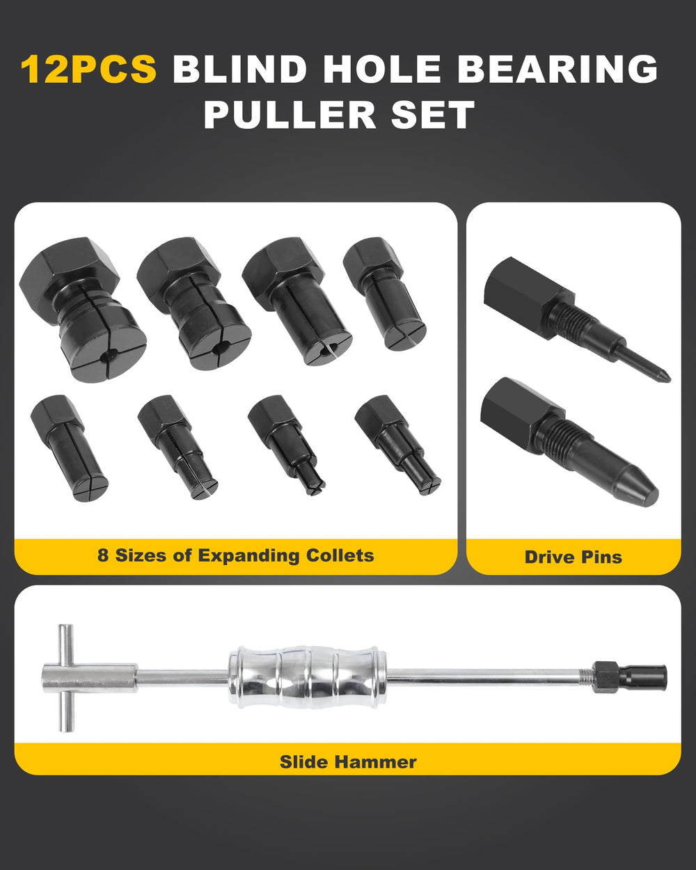 XSTARYE expandable collets 8–32 mm gripping inner races securely