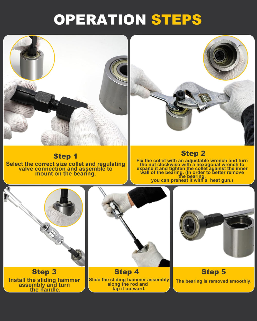XSTARYE tool set built from durable steel for long life